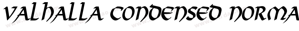 Valhalla Condensed Normal字体转换